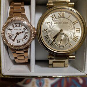 2x Michael Kors Watches Gold Rose Gold NWOT